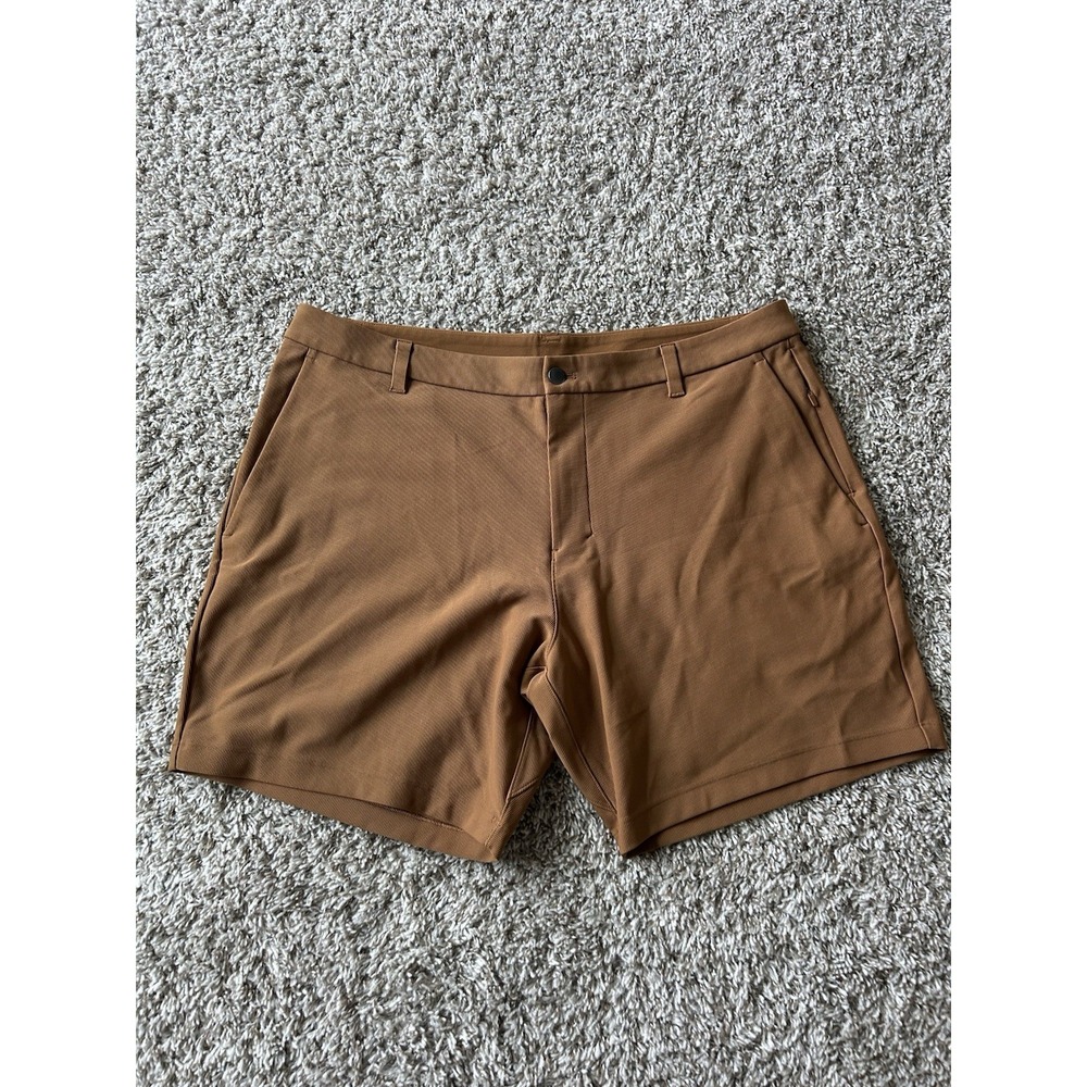 Lululemon Commission Classic Fit Short 7" Corduroy Copper Brown Mens 38 Athletic